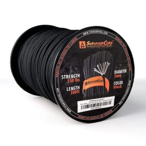 SurvivorCord | BLACK - 500 FT Spool