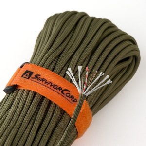 SurvivorCord | OLIVE-DRAB - 100 FT Hank